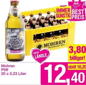 Sutterlüty Mohren Pfiff 20 x 0,33 Liter Angebot