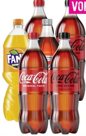 Sutterlüty Coca Cola, Coca Cola Light, Coca Cola Zero, Fanta Orange oder Coca Cola Zero Lemon 1 Liter Angebot