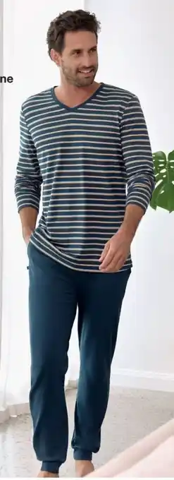 Palmers Herren pyjama midnight line Angebot