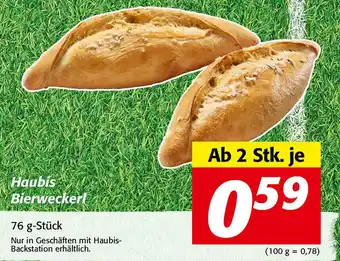 Nah&Frisch Haubis Bierweckerl 76g-Stück Angebot