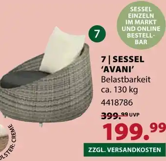 Dehner Sessel Avani 130 kg Angebot