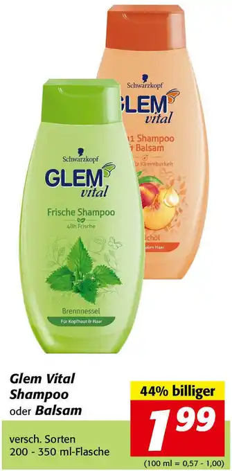 Nah&Frisch Glem Vital Shampoo 200- 350 ml-Flasche Angebot