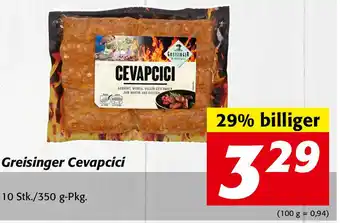 Nah&Frisch Greisinger Cevapcici 10 Stk./350 g-Pkg Angebot