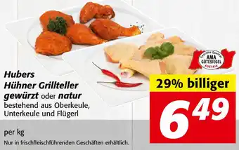 Hubers Hühner Grillteller gewürzt