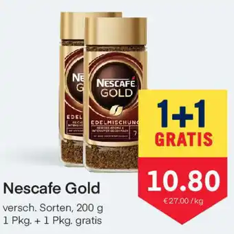 MPreis Nescafe Gold 200g 1Pkg. + Pkg. Gratis Angebot