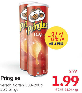 MPreis Pringles 180-200g Angebot
