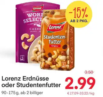 MPreis Lorenz Erdnüsse Oder Studentenfutter 90-175g Angebot