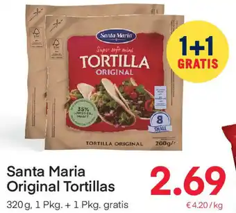 MPreis Santa Maria Original Tortillas 320g 1Pkg.+ 1 Pkg. Gratis Angebot