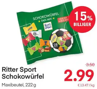 MPreis Ritter Sport Schokowürfel Maxibeutel 222g Angebot