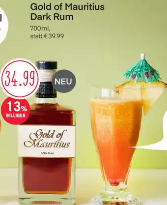 MPreis Gold Of Mauritius Dark Rum 700ml Angebot