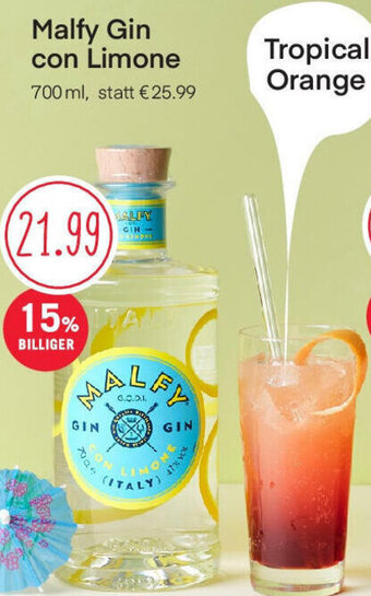 MPreis Malfy Gin con Limone 700ml Angebot