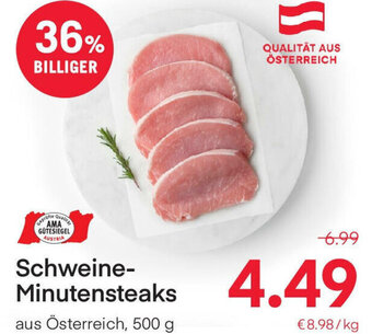 MPreis Schweine- Minutensteaks 500g Angebot