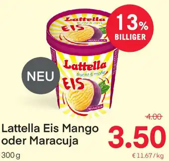 MPreis Lattella Eis Mango Oder Maracuja 300g Angebot