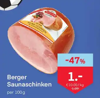 MPreis Berger Saunaschinken 100g Angebot