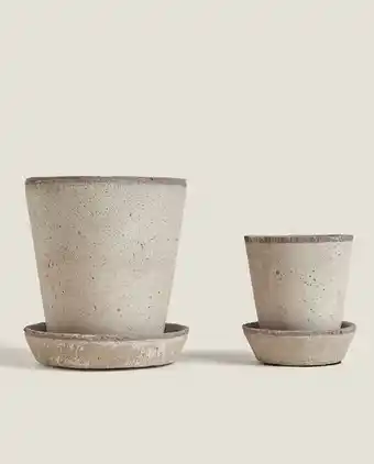 ZARA HOME Kleiner blumentopf mit untersetzer Angebot
