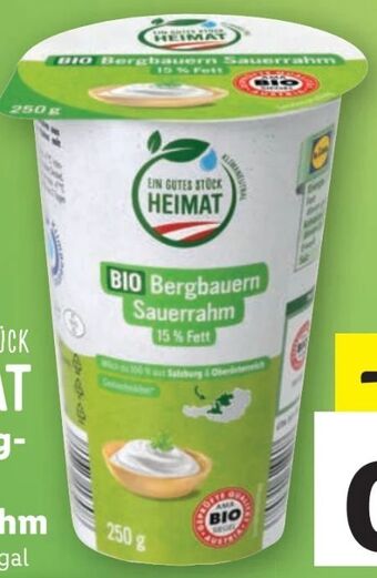 Lidl Bio bergbauern sauerrahm Angebot