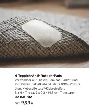 Tchibo Eduscho 4 Teppich-Anti-Rutsch-Pads Angebot