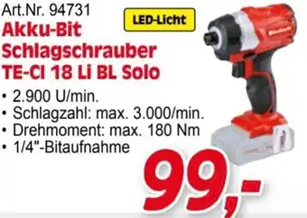 Zgonc Akku-Bit Schlagschrauber TE-CI 18 Li BL Solo Angebot