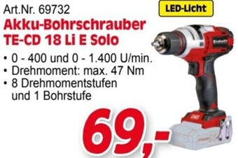 Zgonc Akku-Bohrschrauber TE-CD 18 Li E Solo Angebot