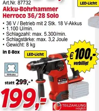 Zgonc Akku-Bohrhammer Herroco 36828 Solo Angebot
