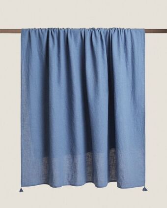 ZARA HOME Leinendecke mit pompon Angebot