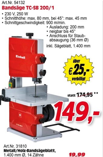 Zgonc Bandsäge TC-SB 200/1 Angebot