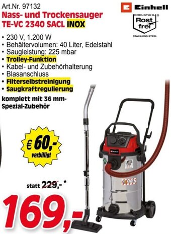 Zgonc NAss-und Trockensauger TE-VC 2340 SACL Angebot