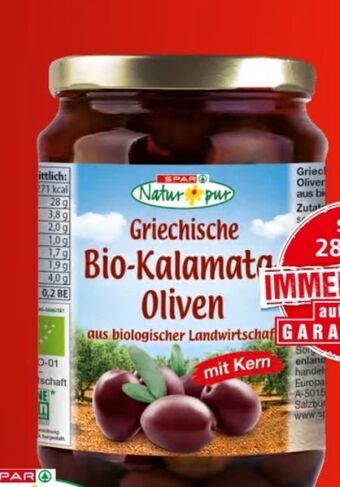 Spar Bio kalamata oliven Angebot