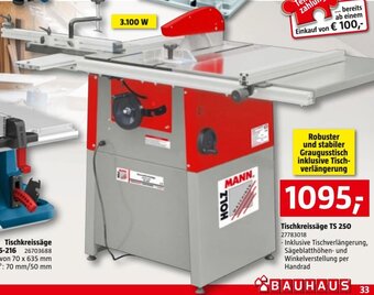 Bauhaus Tischkreissäge TS 250 Angebot