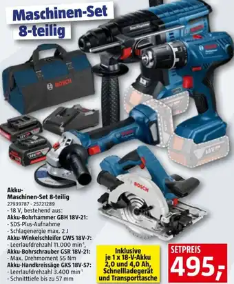 Bauhaus Akku-Maschinen-Set 8 teilig Angebot