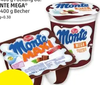 PENNY Zott Monte Maxi Monte Mega 400g Angebot