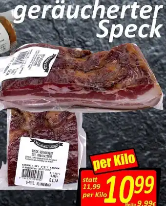 Wurstico Geräucherter Speck per kg Angebot