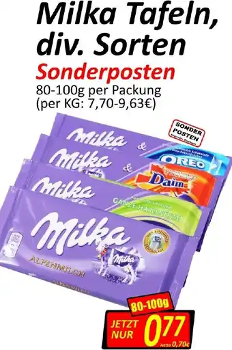 Wurstico Milka Tafeln 80-100g Angebot