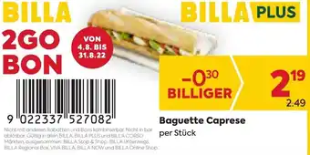 Billa Baguette Caprese per Stück Angebot