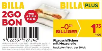 Billa Pizzaschiffchen mit Mozzarella Angebot