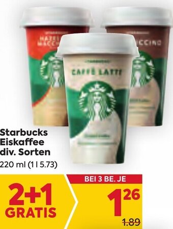 Billa Starbucks Eiskaffee div. Sorten 220 ml Angebot