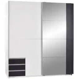 Möbelix Schwebtürenschrank mit laden + spiegel 180 cm emden, weiß Angebot