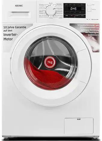 Media Markt Koenic kwm 7122 b inv washing machine waschmaschine (7 kg, 1400 u/min., b)mit 5 jahre geräteschutz Angebot