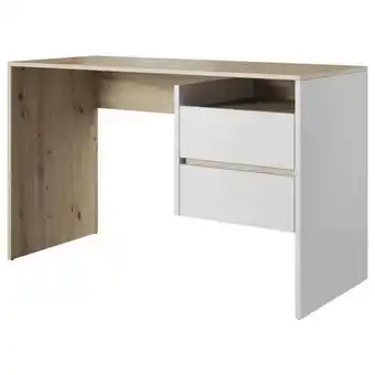 XXXLutz Schreibtisch in weiß, eichefarben 125/51,6/75,5 cm Angebot