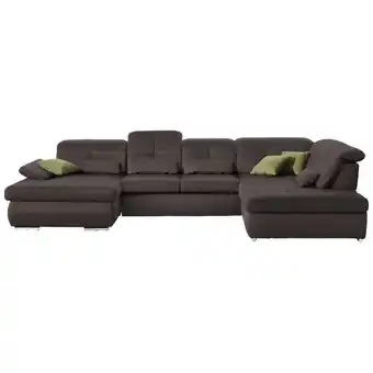 XXXLutz Wohnlandschaft in mikrofaser dunkelbraun Angebot
