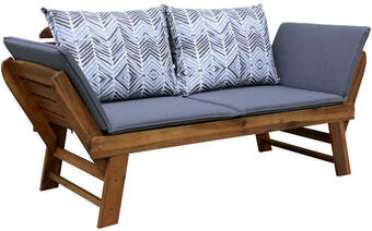 XXXLutz Gartenbank 190/75/67 cm in grau, multicolor, akaziefarben Angebot