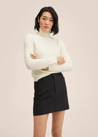 Mango Gerippter rollkragenpullover Angebot