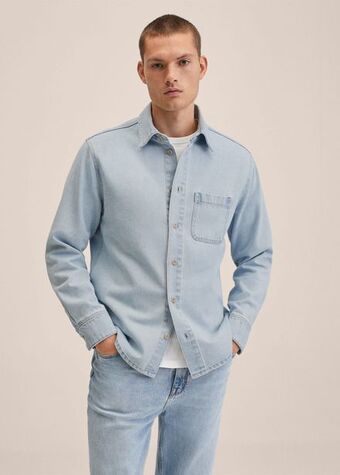 Mango Jeanshemd mit tasche Angebot
