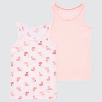 UNIQLO Babies toddler joy of print cotton mesh inner vest top (two pack) Angebot