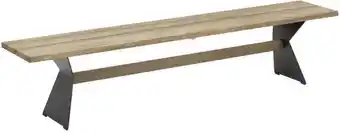 XXXLutz Gartenbank 200/46/40 cm in anthrazit, teakfarben Angebot