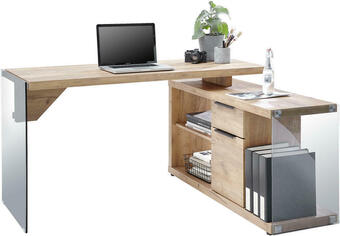 XXXLutz Eckschreibtisch 141,8/116,5/74 cm in eichefarben Angebot