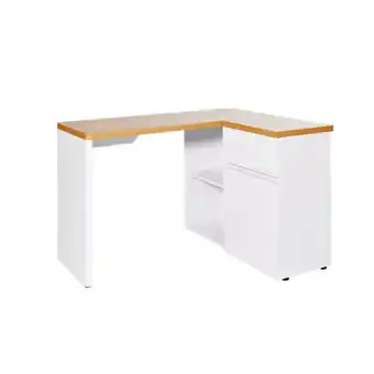 XXXLutz Eckschreibtisch in weiß, eichefarben 117/90/76,2 cm Angebot