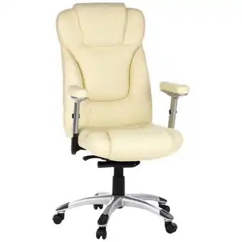 XXXLutz Chefsessel in lederlook creme, silberfarben Angebot