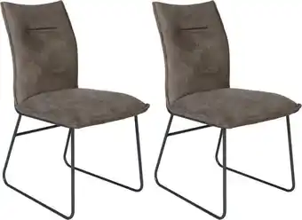 XXXLutz Stuhl-set in metall, textil braun, graphitfarben Angebot