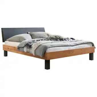 XXXLutz Bett 90/200 cm in schwarz, wildeiche Angebot